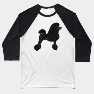 Elegant Black Standard Poodle Baseball T-Shirt